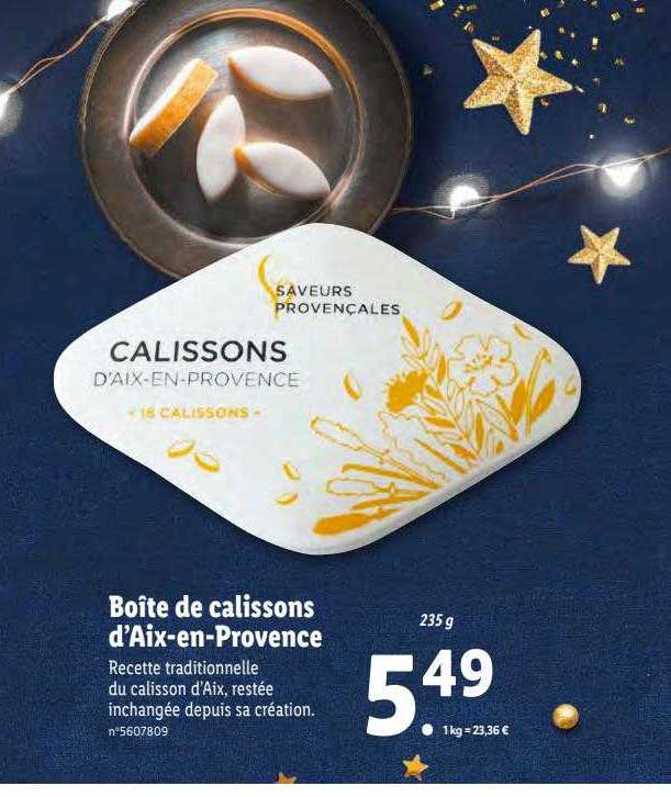 boîte de calissons d'aix-en-provence