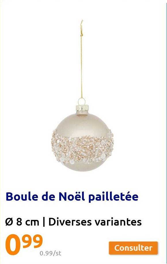 boule de noël pailletée