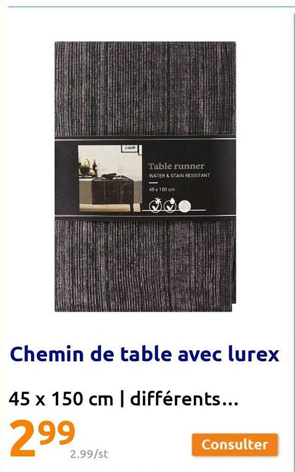 chemin de table avec lurex