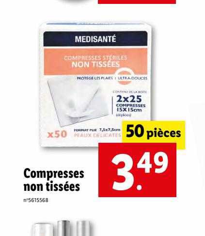 compresses non tissées