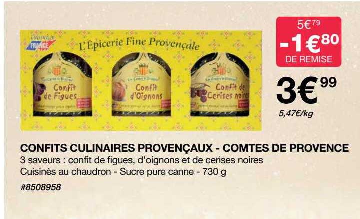 confits culinaires provençaux - comtés de provence