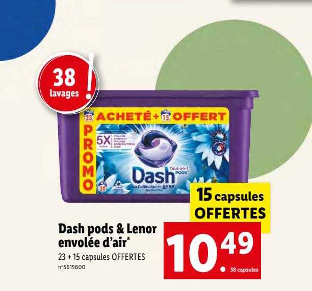 dash pods & lenor envolée d'air
