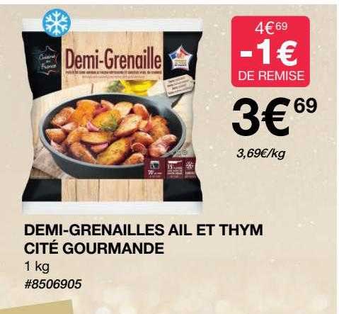 demi-grenailles ail et thym cité gourmande