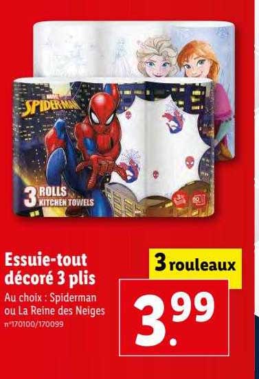 essuie-tout décoré 3 plis