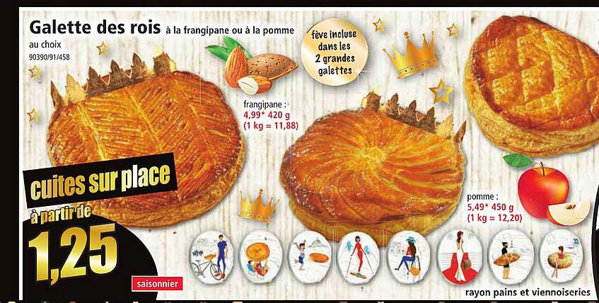 galette des rois à la frangipane ou à la pomme
