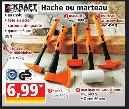 hache ou marteau kraft werkzeuge