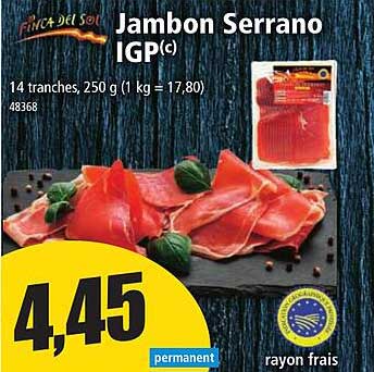 jambon serrano igp finca del sol