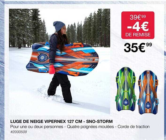 luge de neige vipernex 127 cm - sno-storm