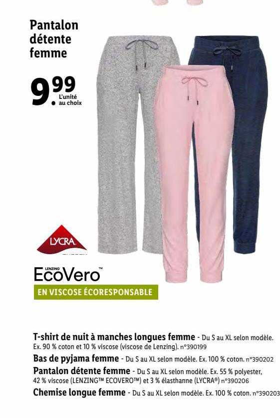 pantalon détente femme