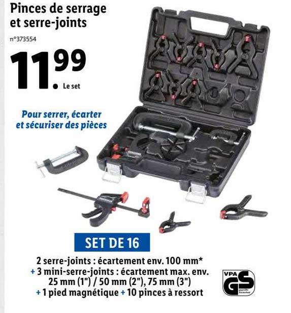 pinces de serrage et serre-joints