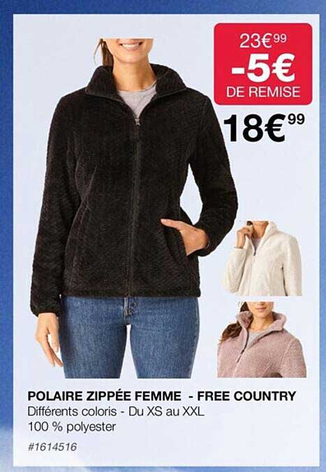 polaire zippée femme - free country