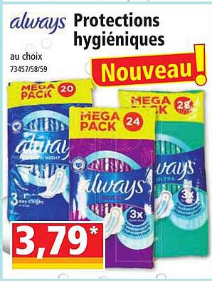 protections hygiéniques always