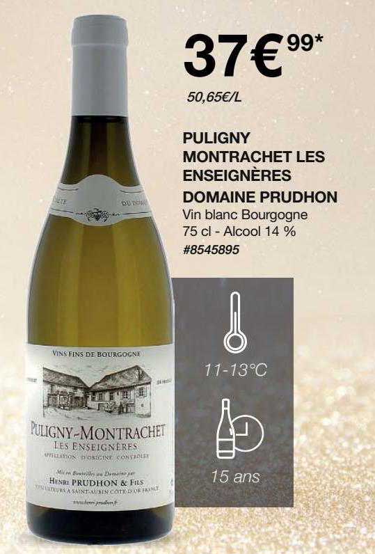 puligny montrachet les enseignères domaine prudhon