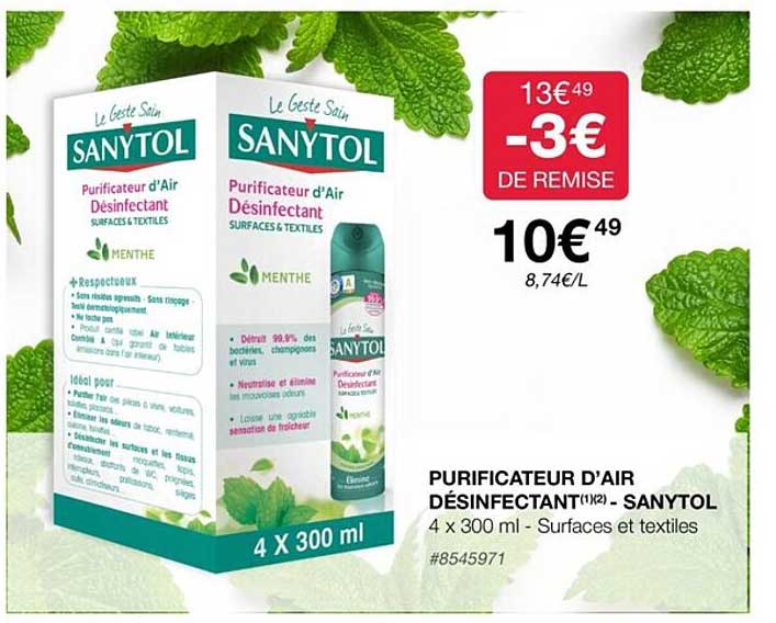 purificateur d'air désinfectant - sanytol