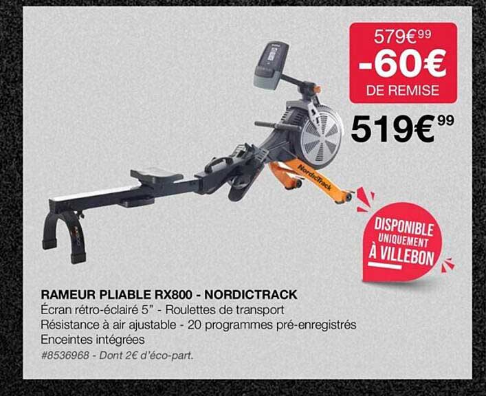 rameur pliable rx800 - nordictrack