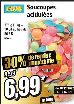 soucoupes acidulées fun