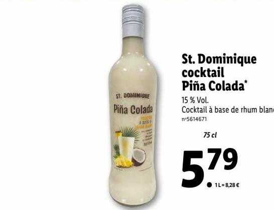 st. dominique cocktail piña colada