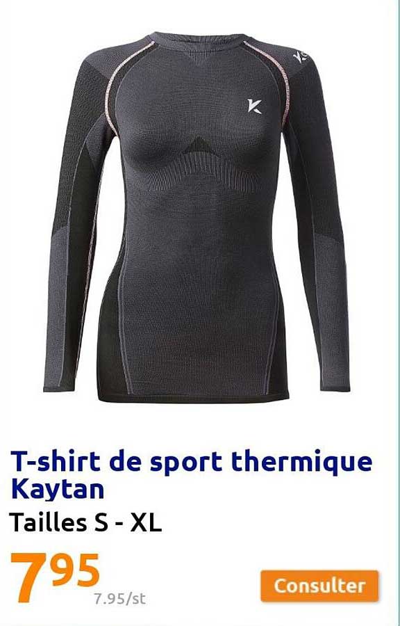 t-shirt de sport thermique kaytan