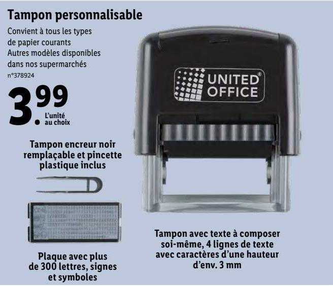 tampon personnalisable