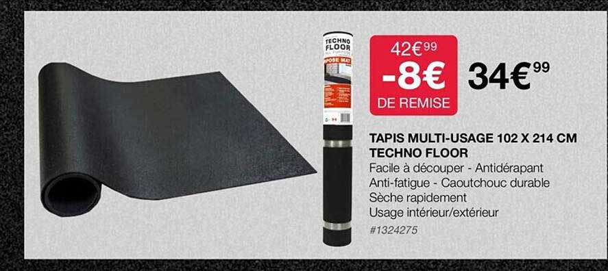 tapis multi-usage 102 x 214 cm techno floor