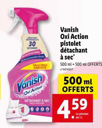 Vanish Oxi Action Pistolet Détachant à Sec