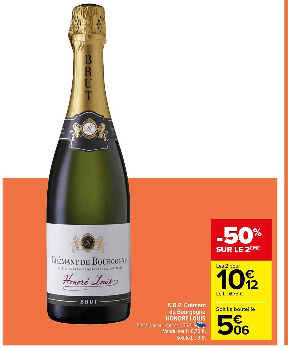 a.o.p. crémant de bourgogne honoré louis