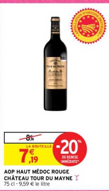 aop haut médoc rouge château tour du mayne