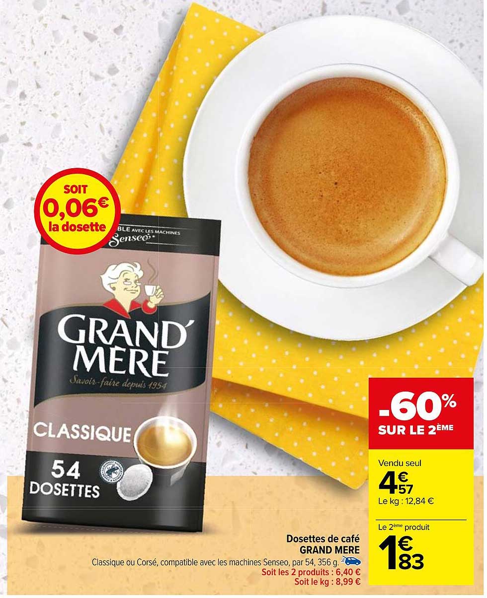 dosettes de café grand mère