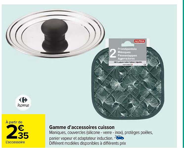 gamme d'accessoires cuisson carrefour home