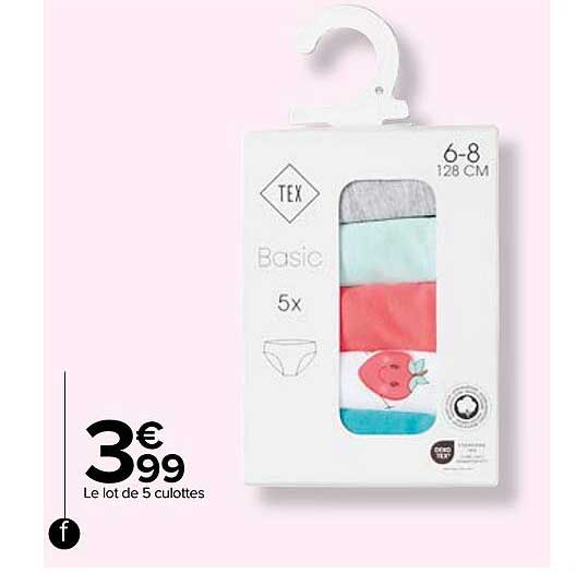 Le Lot De 5 Culottes Tex