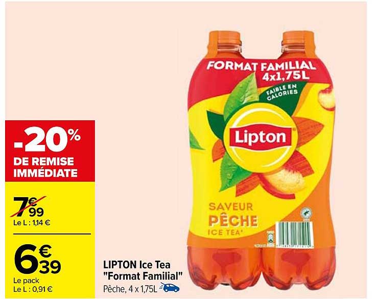lipton ice tea "format familial"