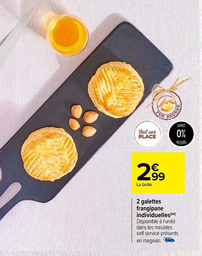 2 galettes frangipane individuelles