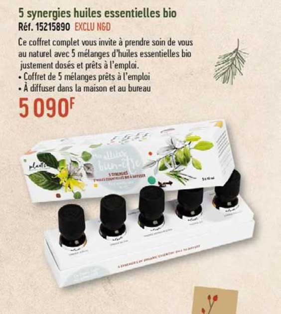 5 synergies huiles essentielles bio