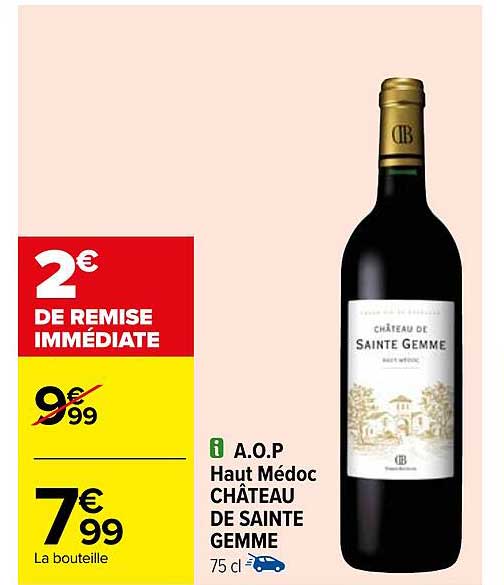 a.o.p. haut médoc château de sainte gemme