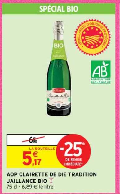 aop clairette de die tradition jaillance bio