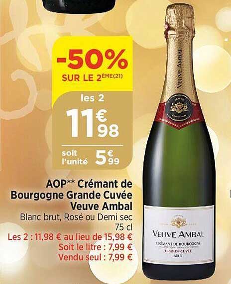 aop crémant de bourgogne grande cuvée veuve ambal