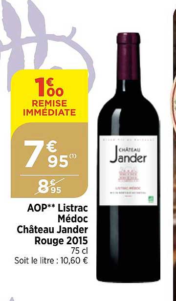 aop listrac médoc château jander rouge 2015
