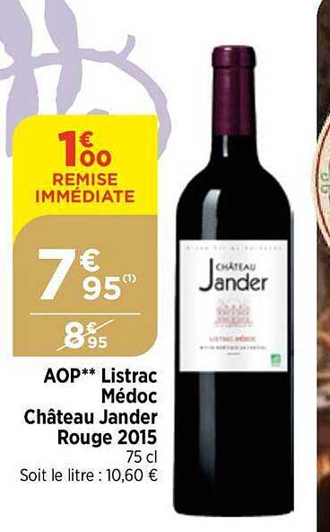 aop listrac médoc château jander rouge 2015