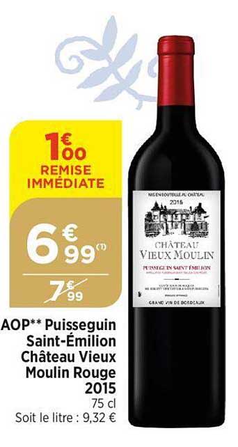 aop puisseguin sain-émilion château vieux moulin rouge 2015