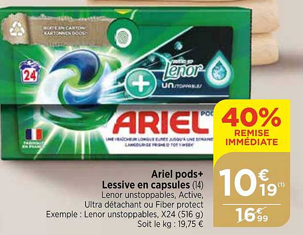 Ariel Pods+ Lessive En Capsules