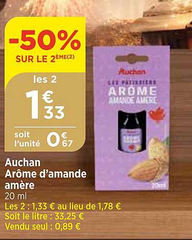 auchan arôme d'amande amère