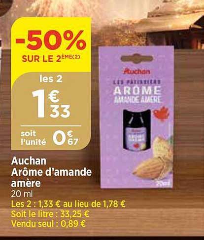 auchan arôme d'amande amère