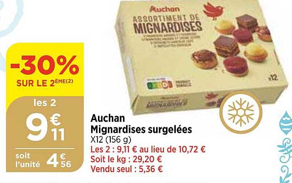 Auchan Mignardises Surgelées