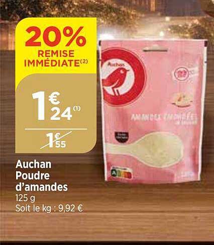 auchan poudre d'amandes