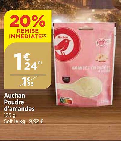 auchan poudre d'amandes