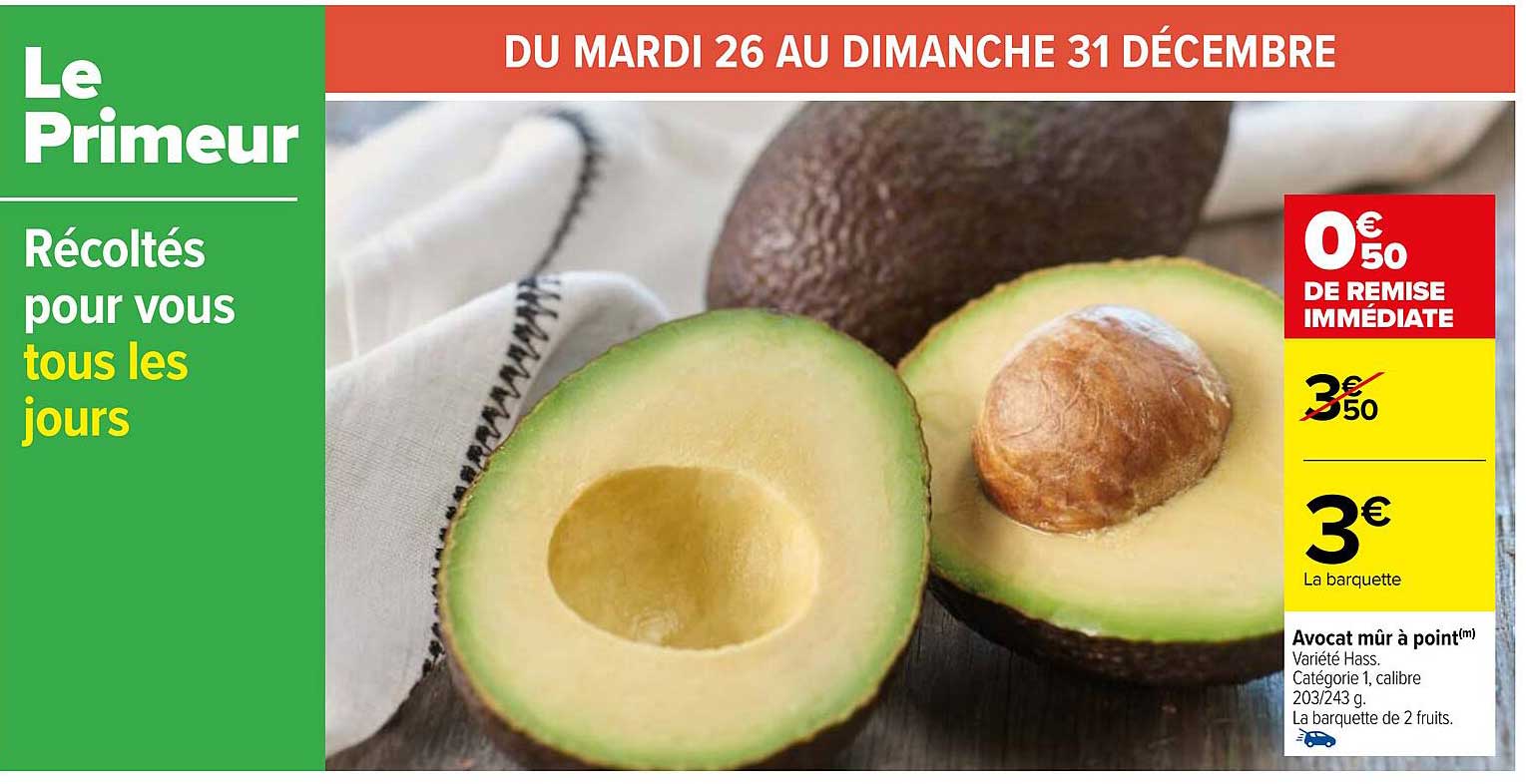 avocat mûr à point