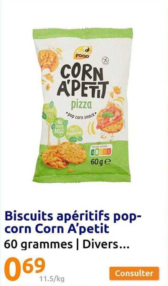 biscuits apéritifs pop-corn corn a'petit