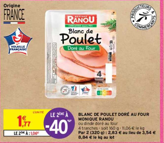 blanc de poulet doré au four monique ranou