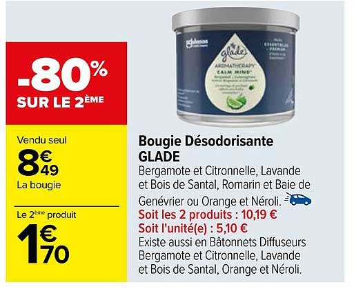 bougie désodorisante glade