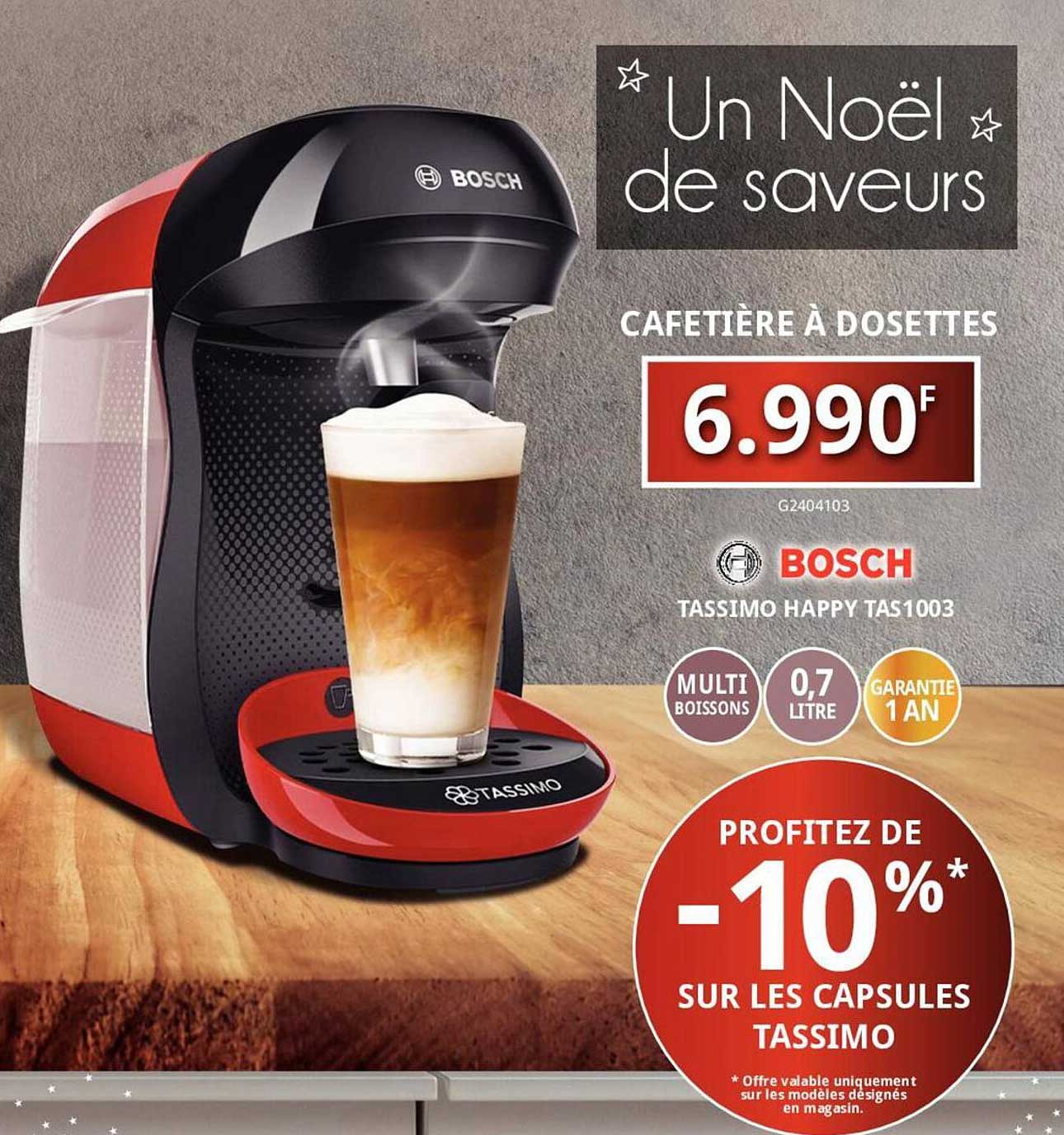 cafetière à dosettes bosch tassimo happy tas1003
